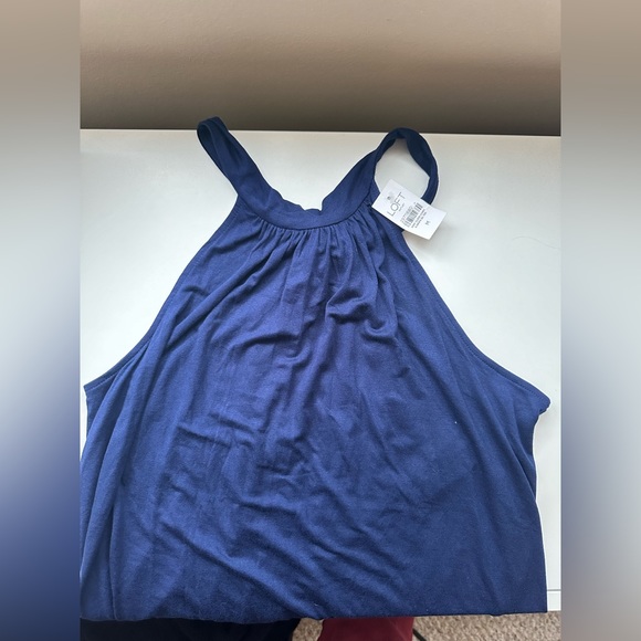 NWT Nordstrom Loft Outlet Blue Tank Top Blouse - Picture 3 of 6
